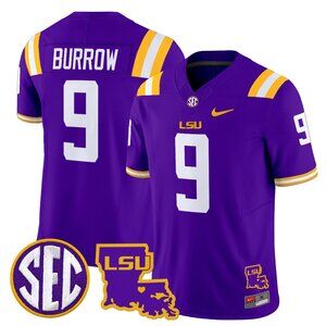Mens Youths Optional Item For Joe Burrow Vapor Stitched Jersey Purple